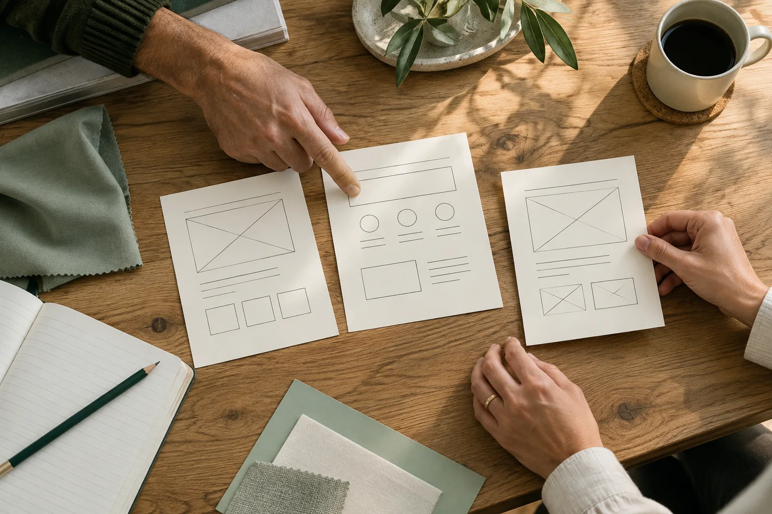 Illustrative paper plans for a connected customer journey